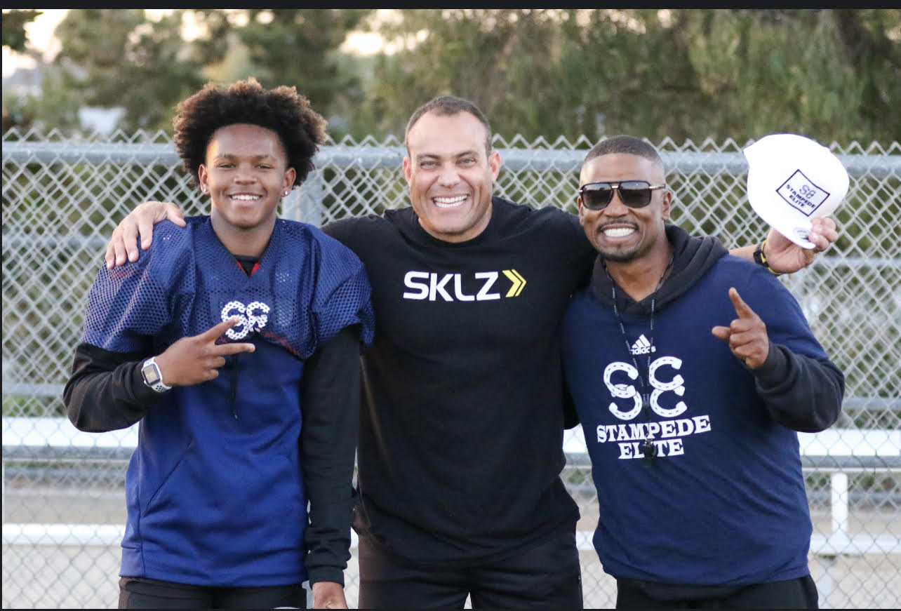 SKLZ Brand Marketer Michael Cummings with Stampede Elite youth